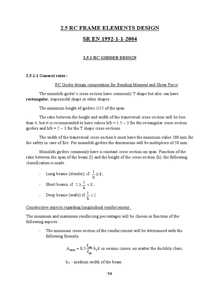 RC Frame Elements Design Guidelines | PDF | Beam (Structure) | Mechanics