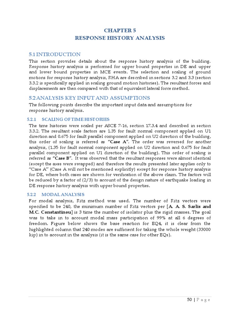 Response History Analysis Overview | PDF | Euclidean Vector | Fault ...
