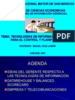 Sesión 6 Tecnologías de Informacionpara ElControl y Planificación