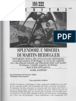 Karl Jaspers Splendore e Miseria Di Martin Heidegger