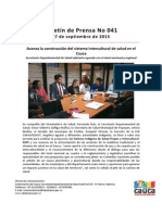 Boletín 041_ Avanza La Construcción Del Sistema Intercultural de Salud en El Cauca