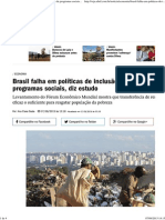 Brasil Falha Em Políticas de Inclusão Que Vão Além de Programas Sociais, Diz Estudo