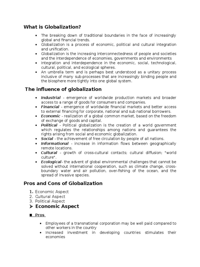 What Is Globalization | PDF