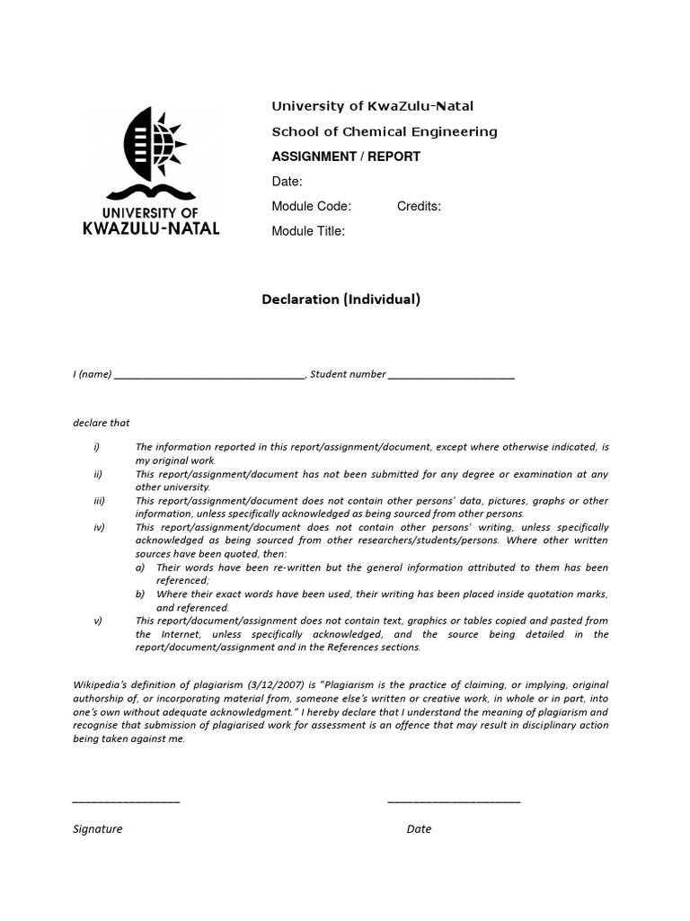 Student Declaration for Assignment | PDF | Career & Growth | Social Science