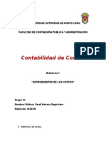 Contabilidad de Costos. Evidencia 1