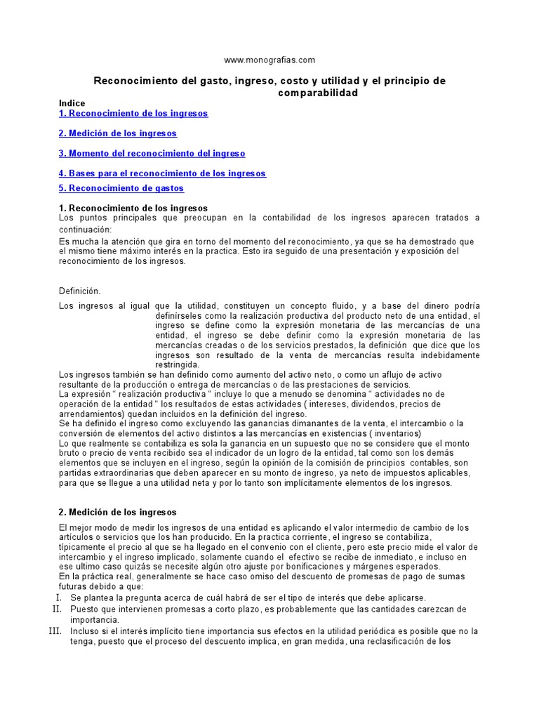 Principios Generales de La Contabilidad | PDF
