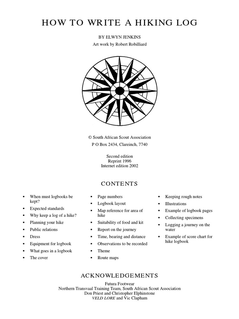 Scouts Hiking How To Write A Hiking Log | PDF | Hiking | Books