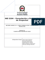 Evaluación de Proyectos, Planta Purificadora