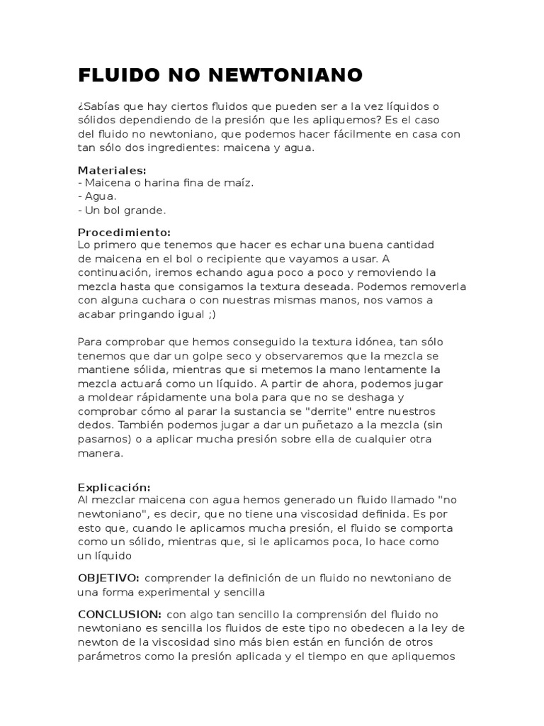 Fluido No Newtoniano | Viscosidad | Fluido