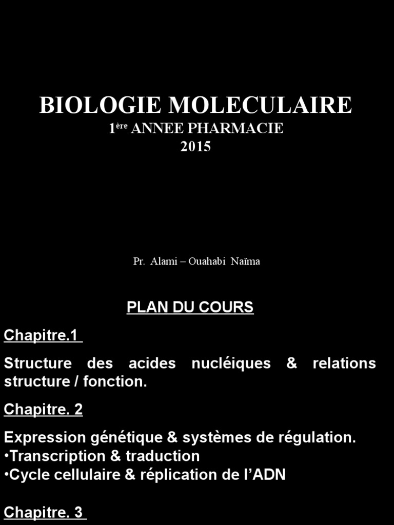 Biologie Moléculaire