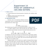 Carboxylic Acids and Esters: Properties and Reactions