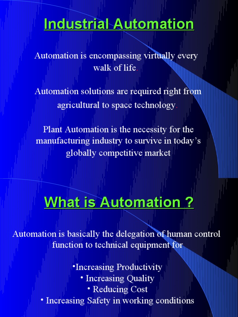 Overview of Industrial Automation Systems | PDF | Programmable Logic ...