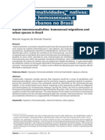 Metronormatividades Nativas: Homossexuais e Espaços Urbanos No Brasil.