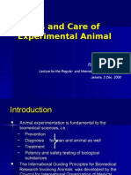 Lect-Ethics and Care of Experimental Animal-Int & Reg Cla