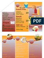 Sandwich Menu