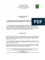 Acuerdo No. 007 de Mayo 25 de 2009 Por Medio Del Cual Se Modifica El Acuerdo 011 Del 2002 Plan Basico de Ordenamiento Territorial