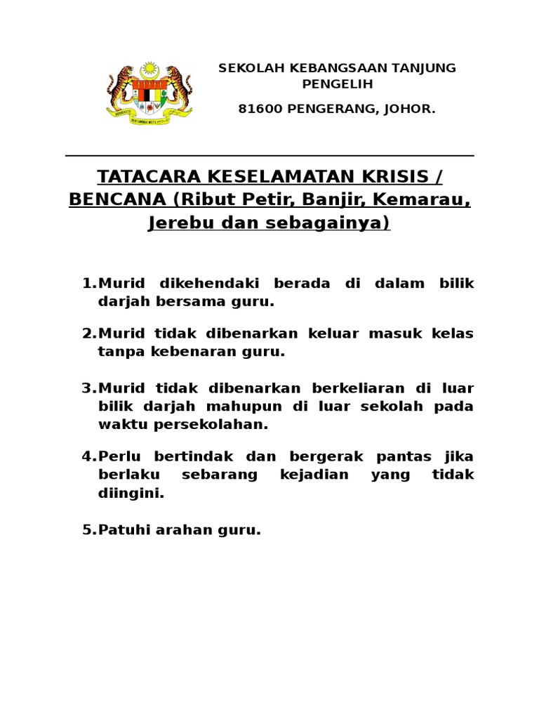 Peraturan Di Dalam Kelas Pdf