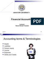 Financial Accounting: Bakhtar University