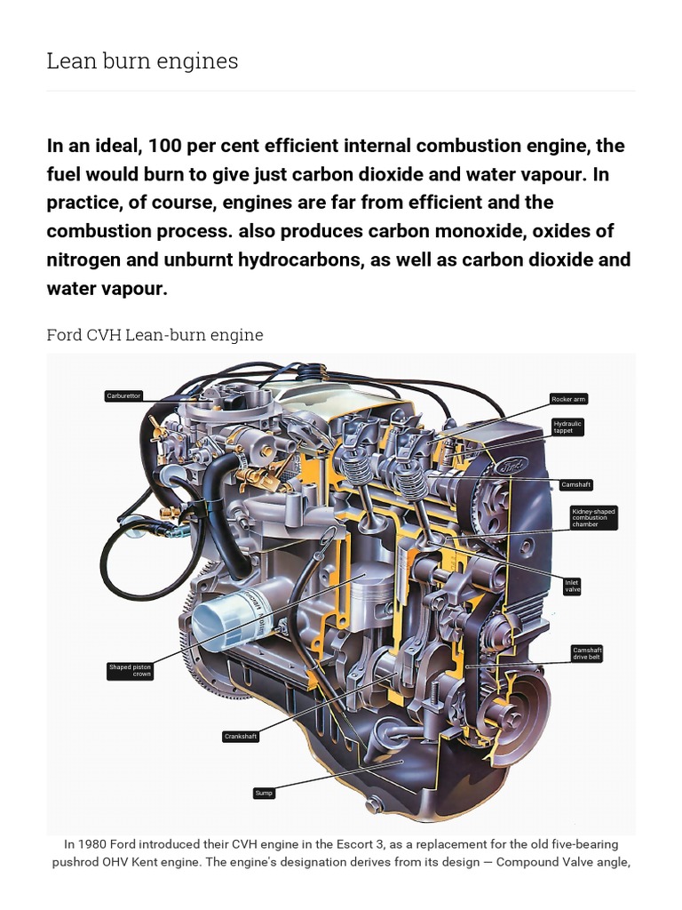 Lean Burn Engines | PDF | Internal Combustion Engine | Combustion