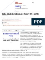 India Skills Development Report 2014 by CII