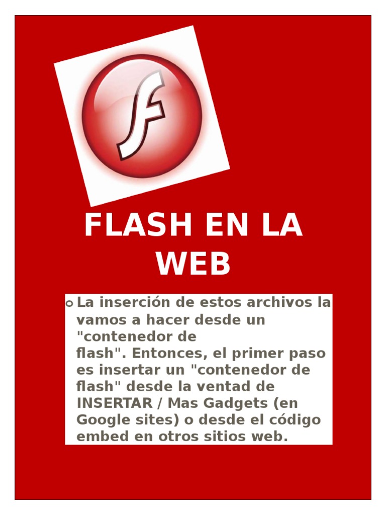 Flash en La Web | PDF | Hipertexto | Tecnología web