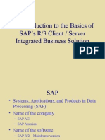 An Introduction To The Basics of SAP's R/3 Client / Server Integrated Business Solution