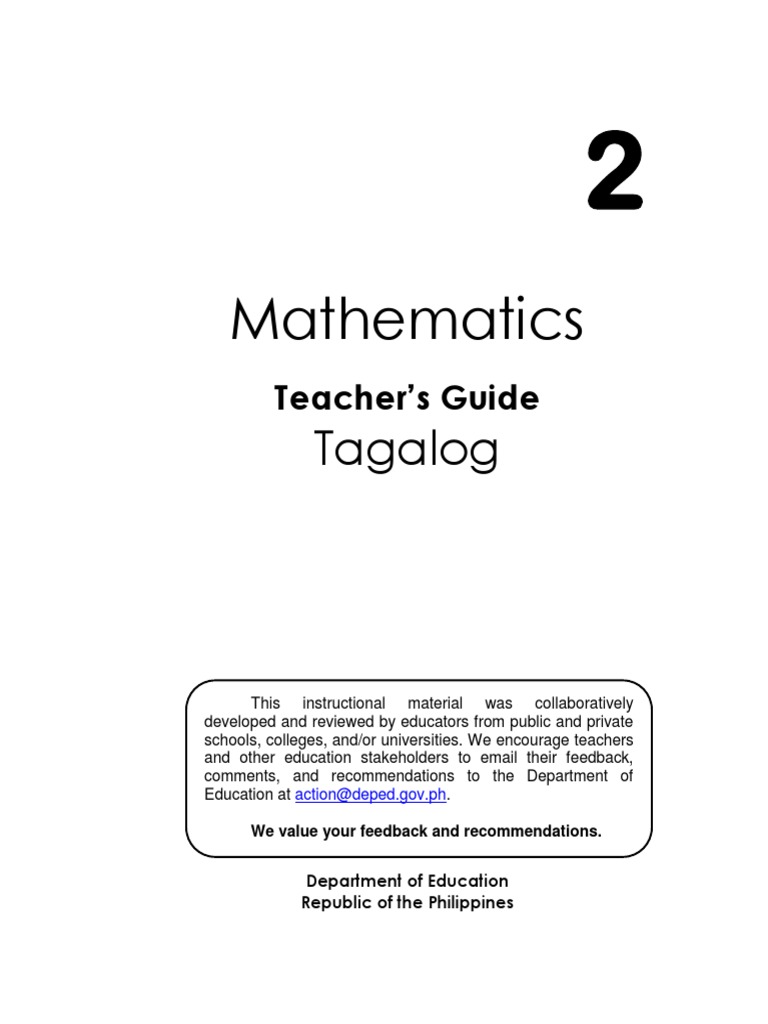 Tagalog GR 2 Math TG PDF | PDF | Multiplication | Fraction (Mathematics)