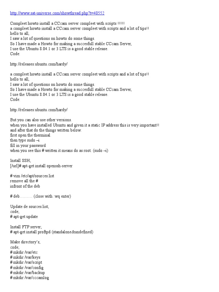Script Installations