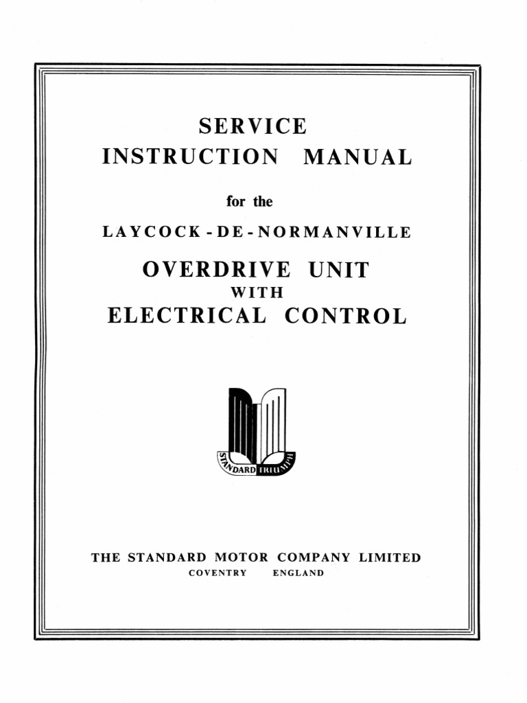 Laycock Lh Overdrive Manual