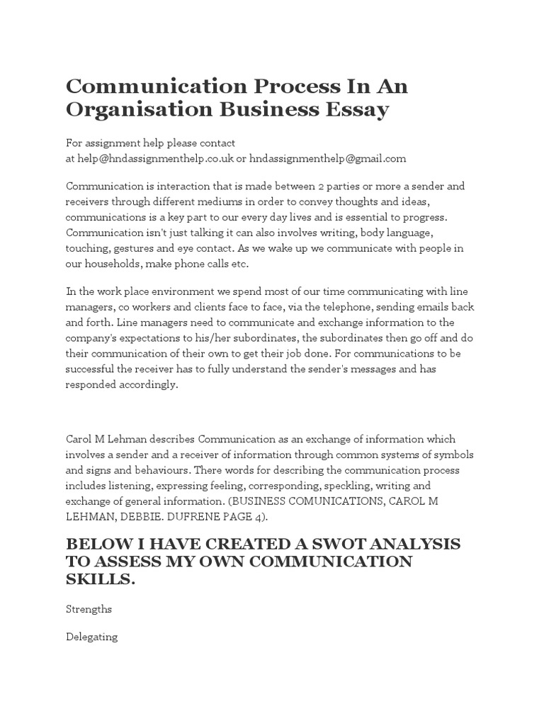 Communication process thesis picture