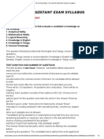 Ap State Exams - TTD Junior Assistant Exam Syllabus PDF