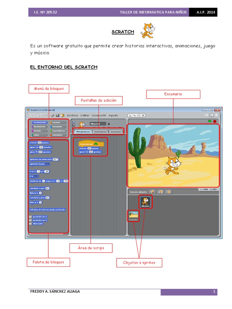 Introducción al Entorno de Scratch | PDF | Scratch (lenguaje de ...