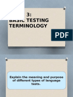 basic testing terminology