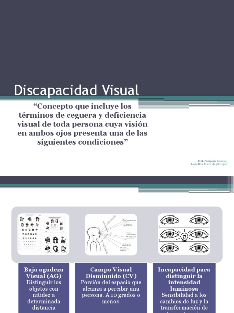 Discapacidad Visual. Lucía Brea | PDF | Percepción visual | Ojo humano