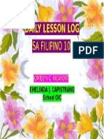 Daily Lesson Log: Sa Filipino 10