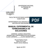 MANUAL EXPERIMENTAL DE TERMODINÁMICA DE SOLUCIONES