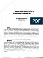 Türkiye Ermenilerinin Siyasal Tutum Ve Davranışları Üzerine Notlar