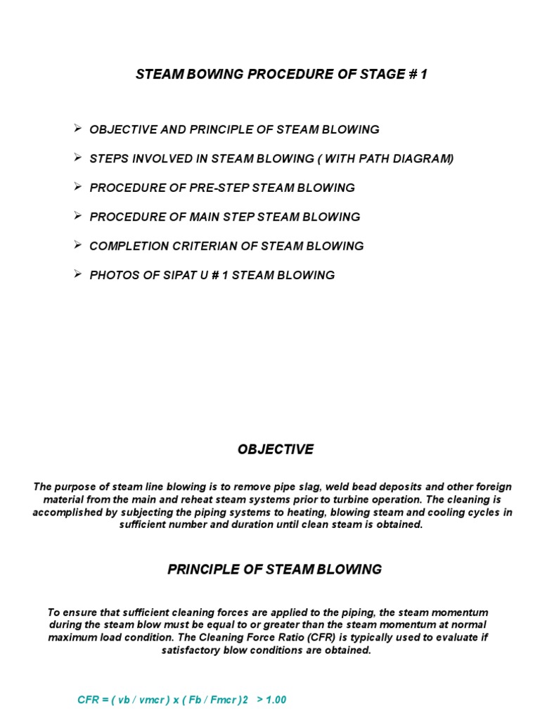Steam Blowing | PDF | Steam | Pipe (Fluid Conveyance)