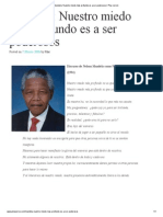Mandela - Nuestro Miedo Más Profundo Es A Ser Poderosos