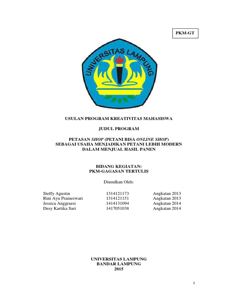 Contoh PKM GT | PDF | Teknologi & Rekayasa