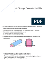 Calculation of Charge Centroid in Fets