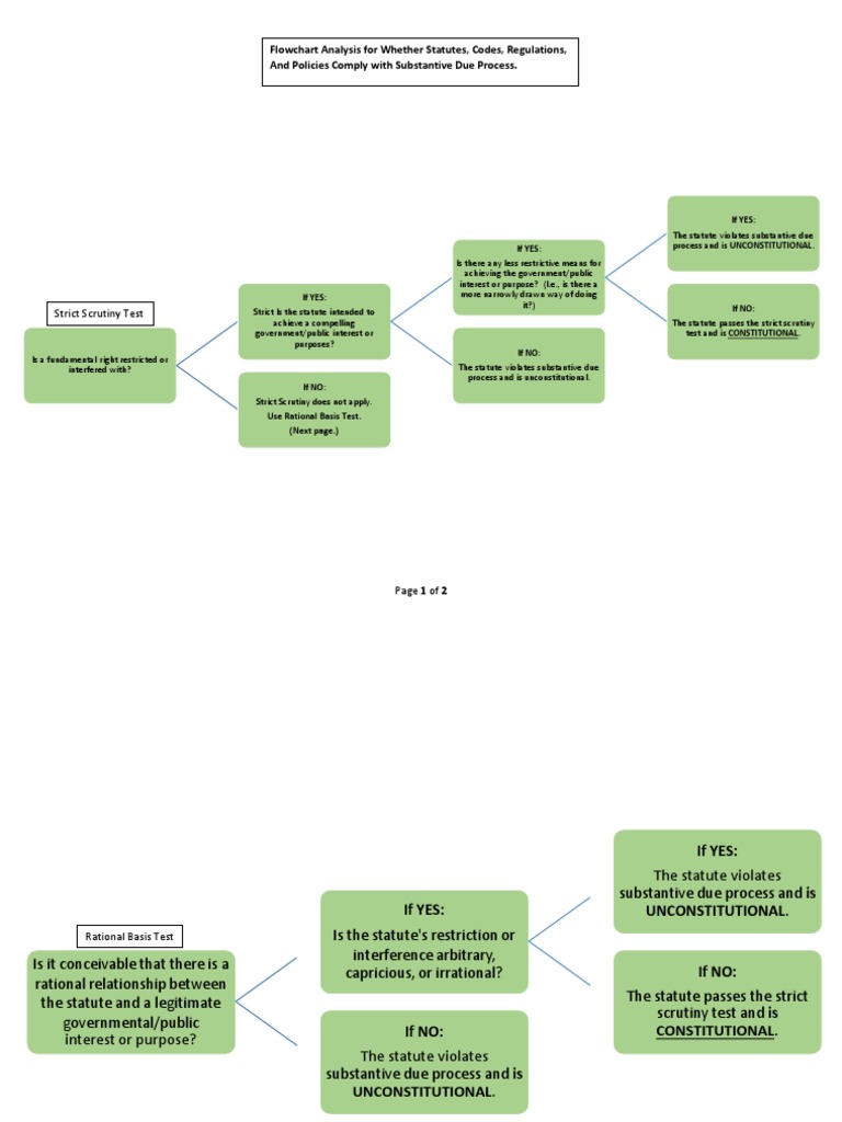 Substantive Due Process Flowchart (Basic) | PDF
