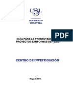 Guía Para Presentación de Proyectos e Informes de Tesis USIL_May13