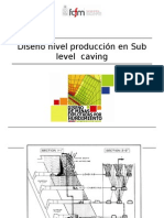 Diseño Nivel Producción en Sub Level Caving Modulo 3