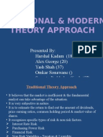 Traditional & Modern Theory Approach