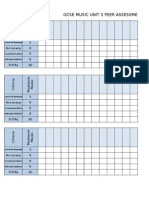 Gcse Music Unit 3 Peer Assessment: 3 Accuracy 9 9 9 Total 30