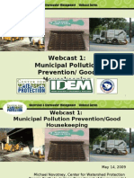 Webcast 1: Municipal Pollution Prevention/ Good Housekeeping