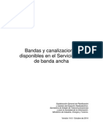 Bandas Frecuencia Canalizaciones Disponibles SFijo de Banda Ancha