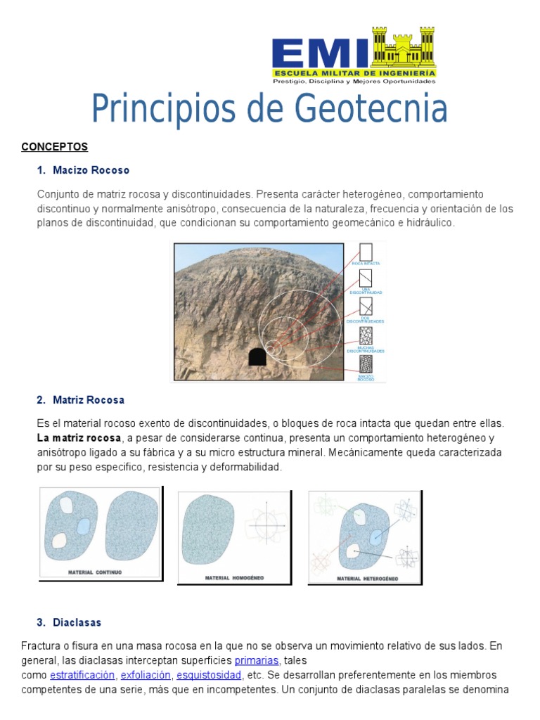 Características de la Matriz Rocosa | PDF | Roca (geología) | Geología