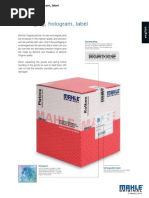 Piston Packing Seal Label